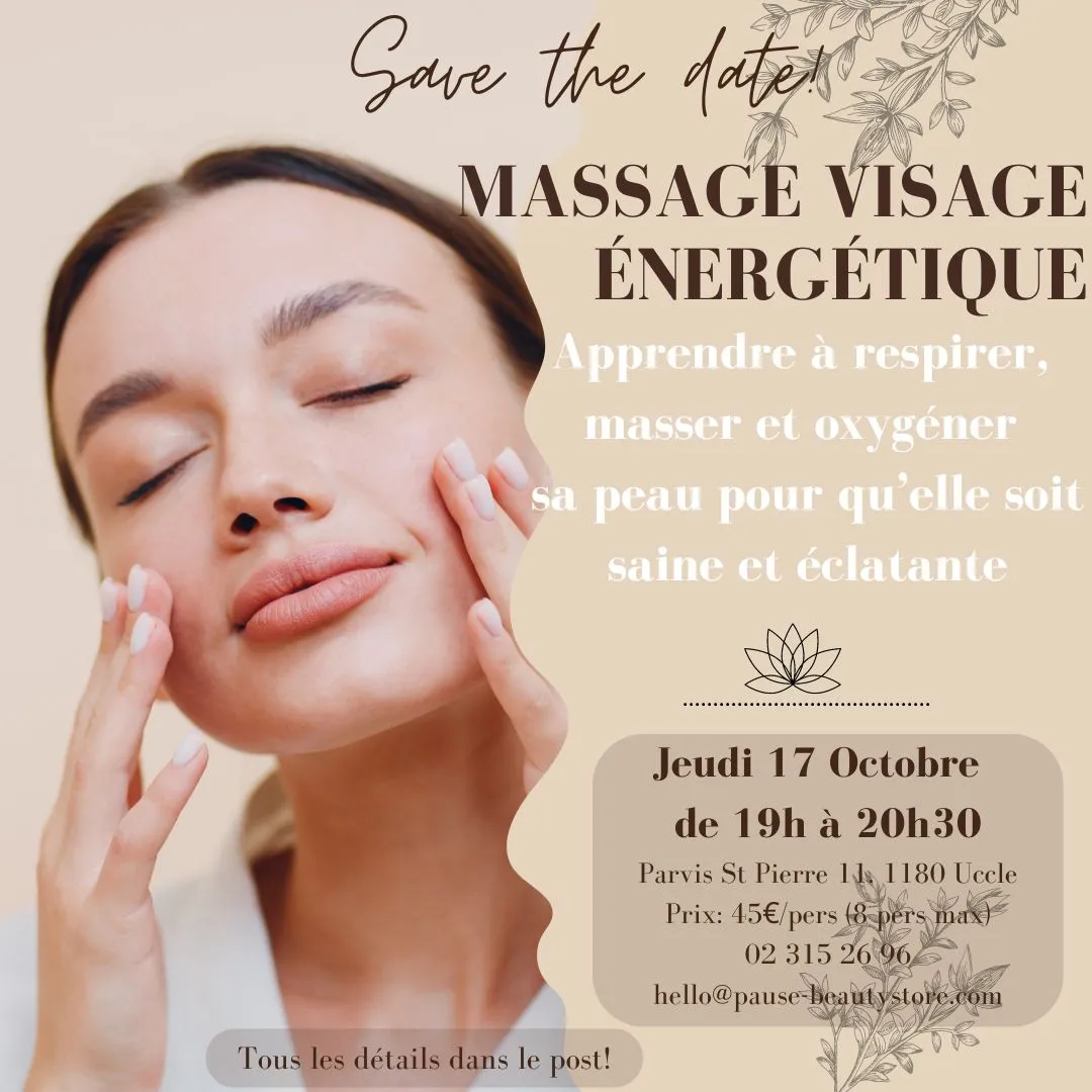 Atelier massage visage énergétique affiche